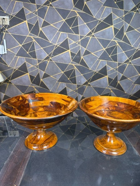 Wooden handmade Bowl With Stand 12 inch